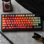Rustera keycap set — moody scene with hourglass