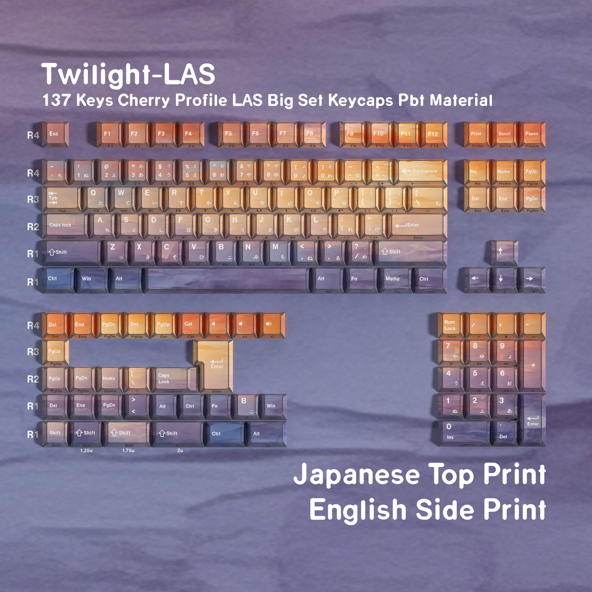 Afterglow LAS — Cherry LAS PBT Keycap Set