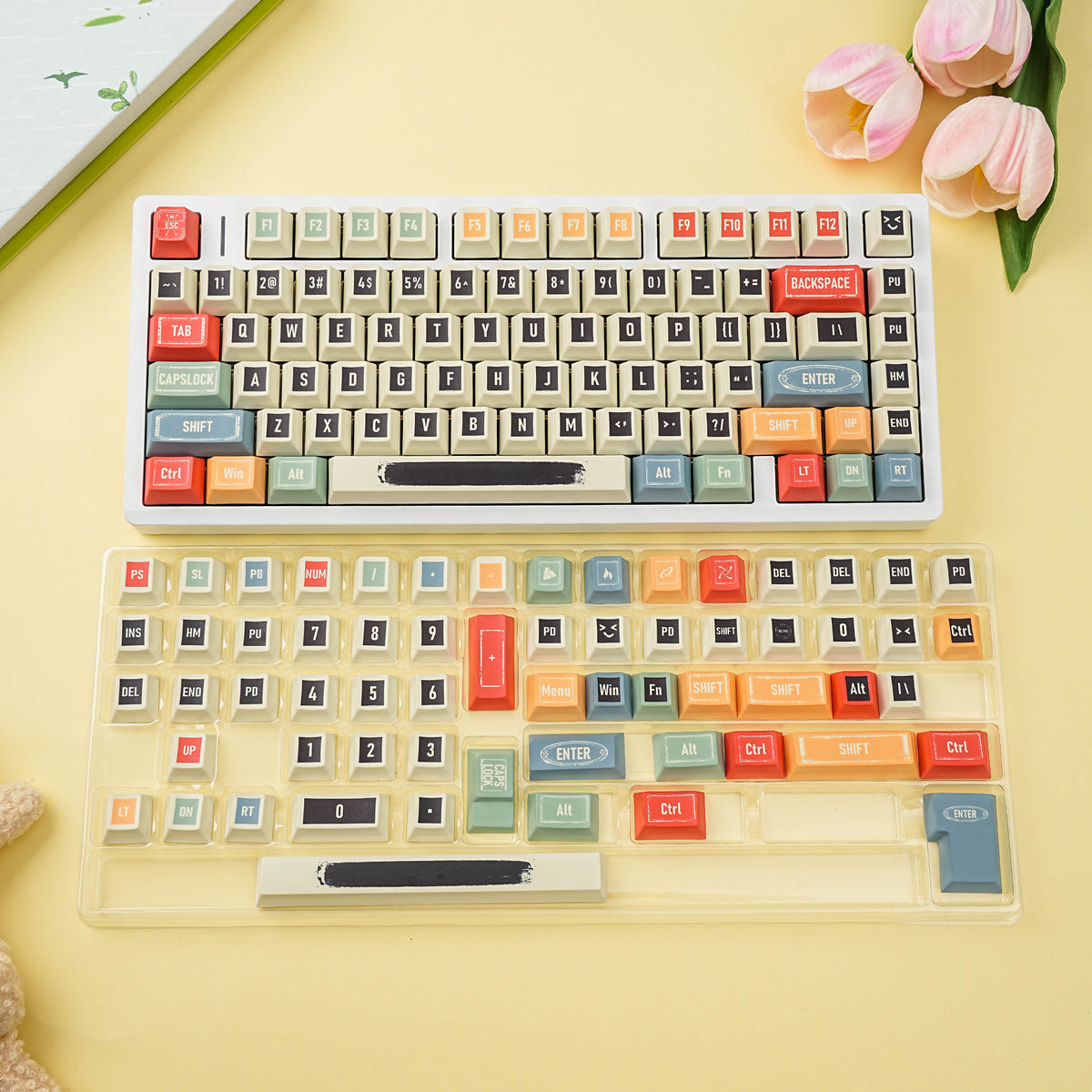 美式复古 keycap set lifestyle photo
