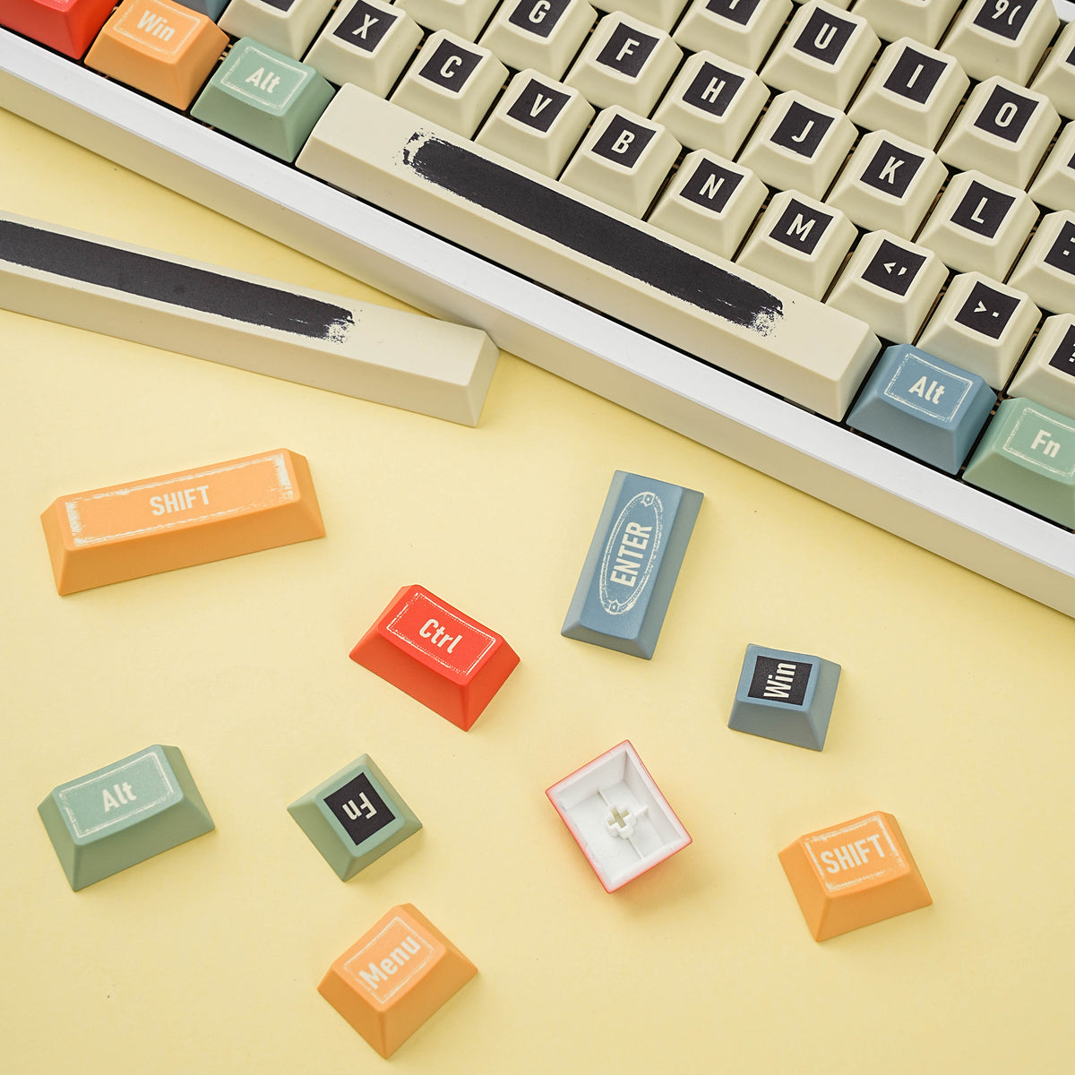 美式复古 keycap set lifestyle photo
