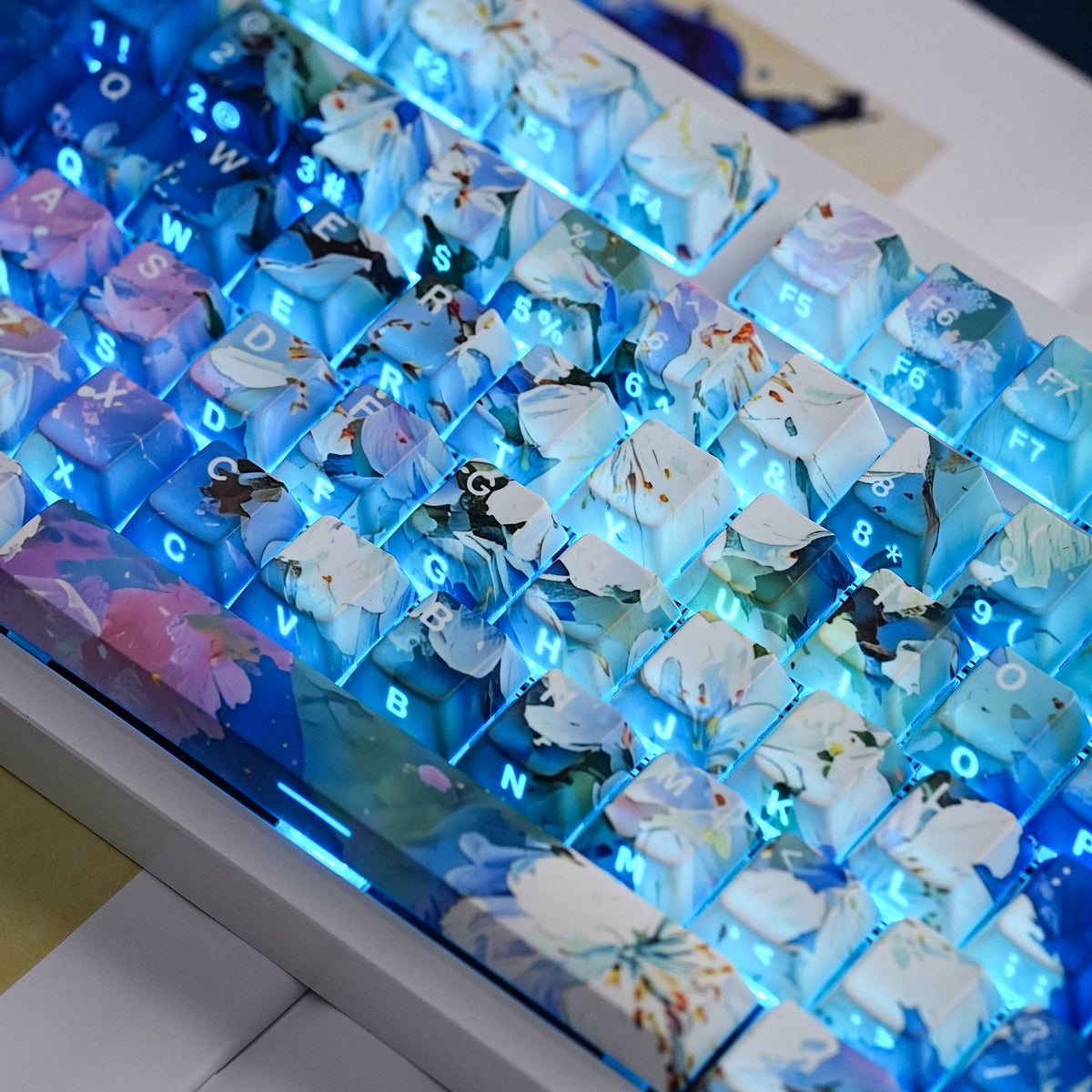 Blossomtime keycap set — RGB backlight glow