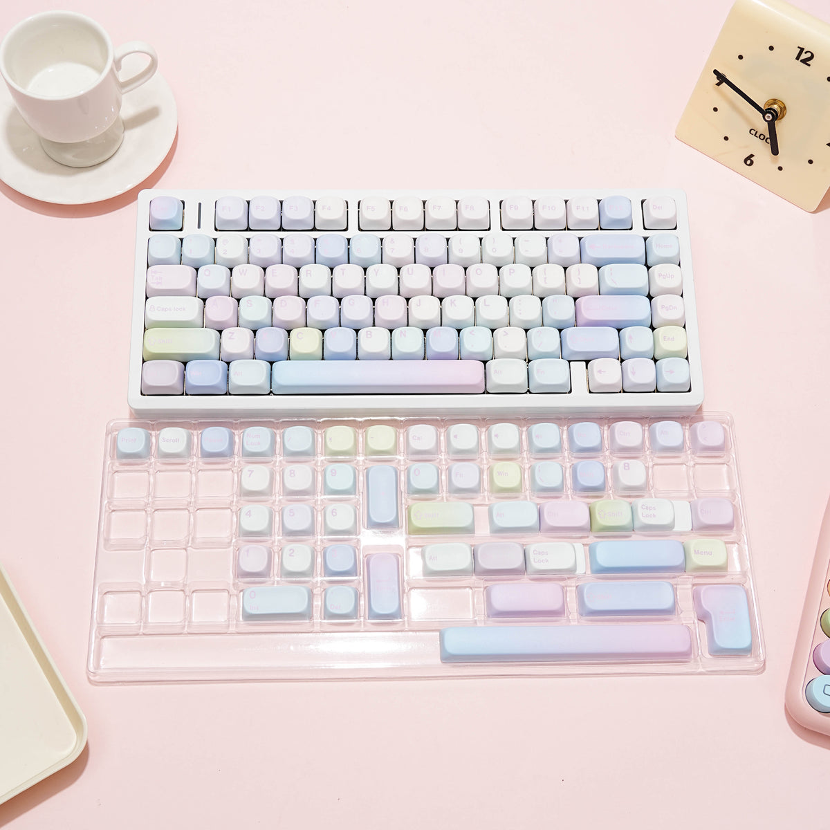 气泡 keycap set lifestyle photo