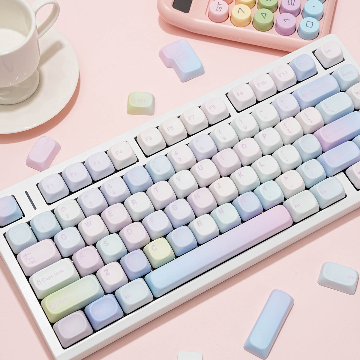 气泡 keycap set lifestyle photo