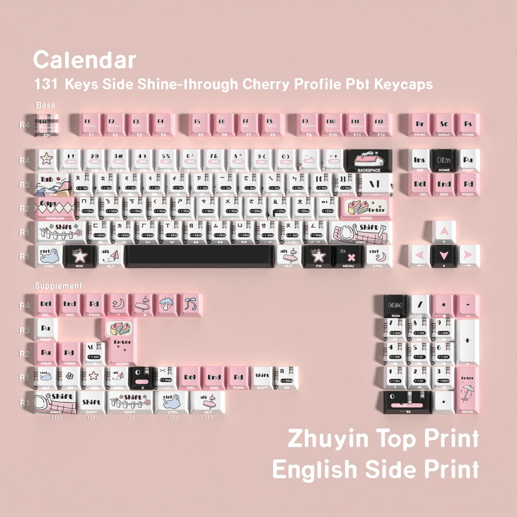 Calendar keycap set — Bopomofo layout