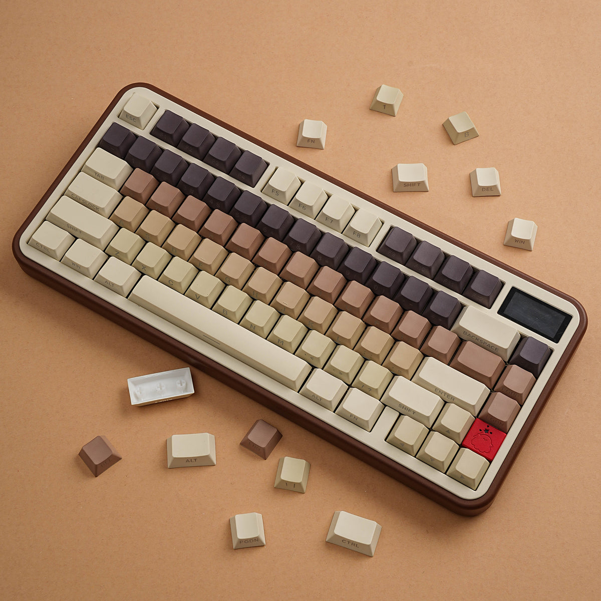 咖啡 keycap set lifestyle photo
