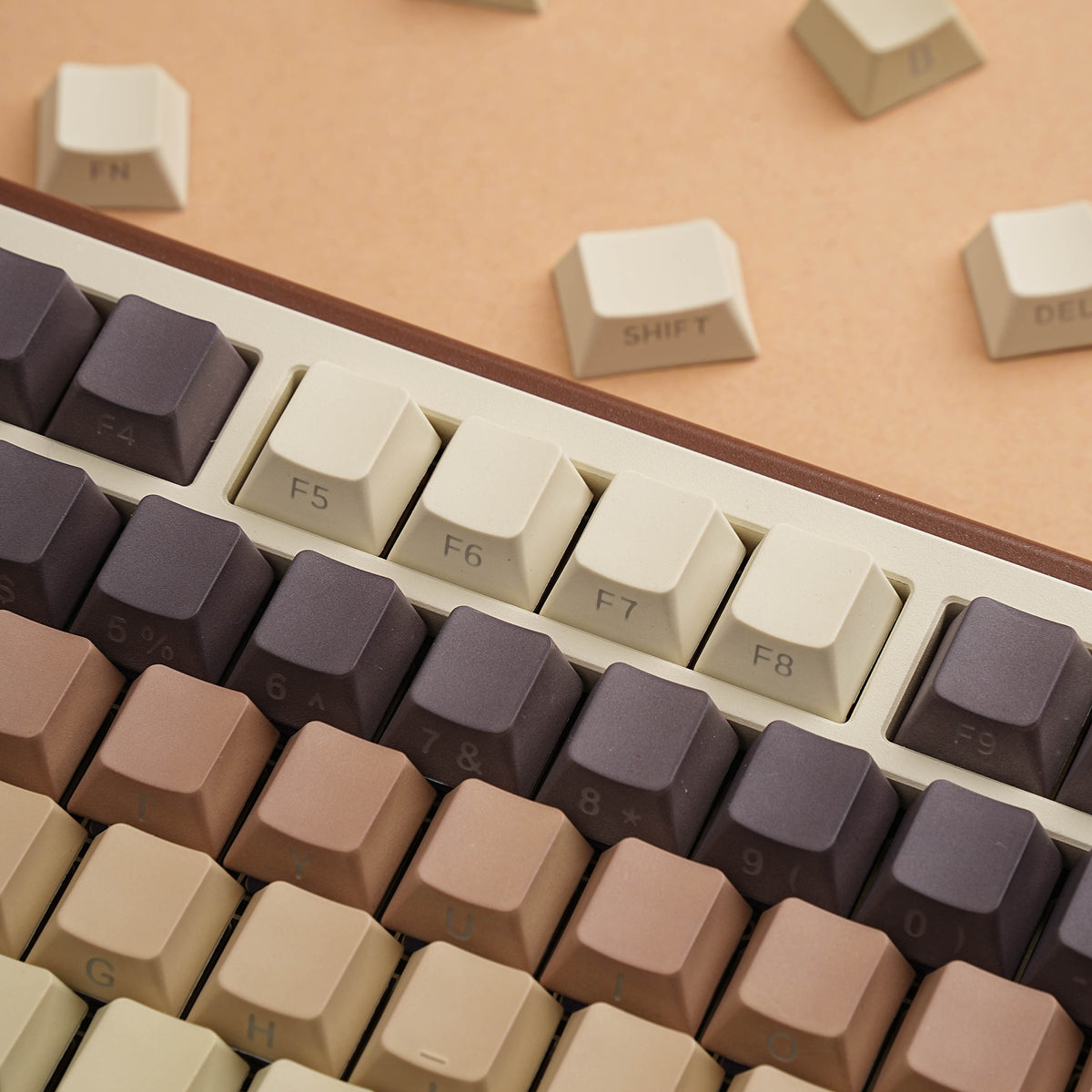 咖啡 keycap set lifestyle photo
