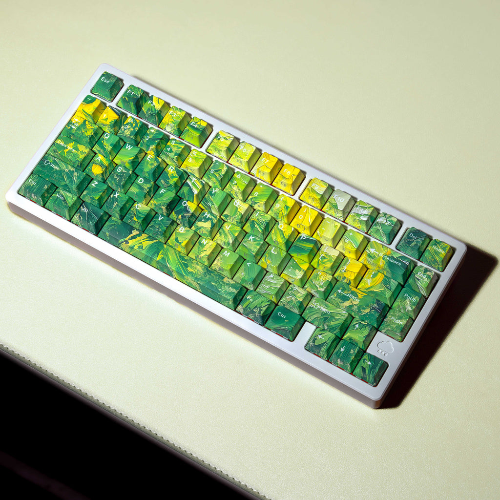缤纷 keycap set lifestyle photo