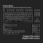 Comic Black — Набор кейкапов PBT Cherry Side-lit