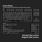 Comic Black — Набор кейкапов PBT Cherry Side-lit