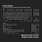 Comic Black — Набор кейкапов PBT Cherry Side-lit