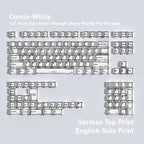 Comic White — Cherry Side-lit PBT Keycap Set