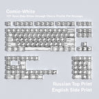 Comic White — Cherry Side-lit PBT Keycap Set