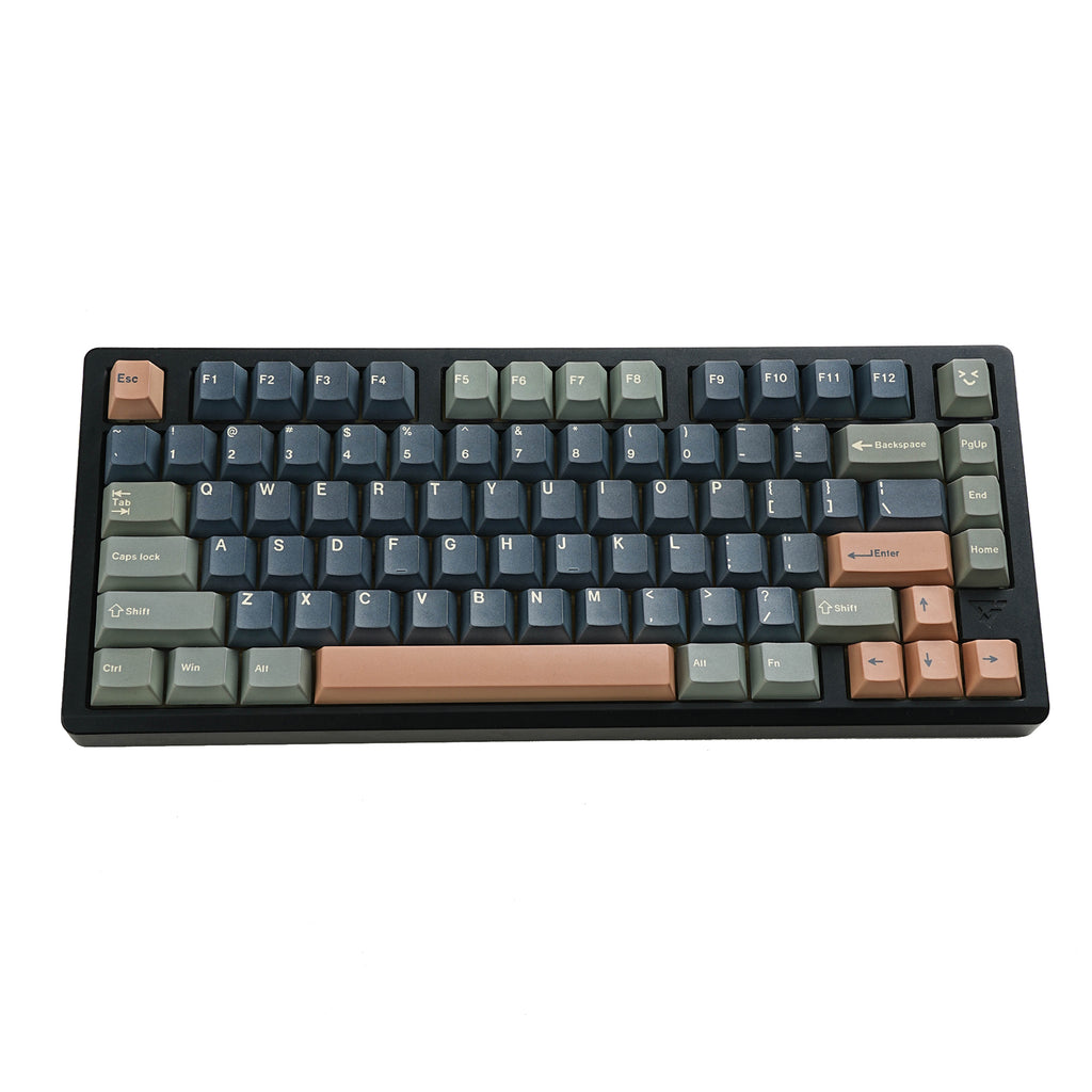 墨绿金棕 keycap set lifestyle photo