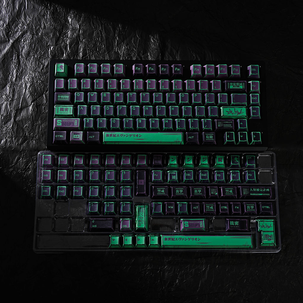 EVA01 keycap set lifestyle photo