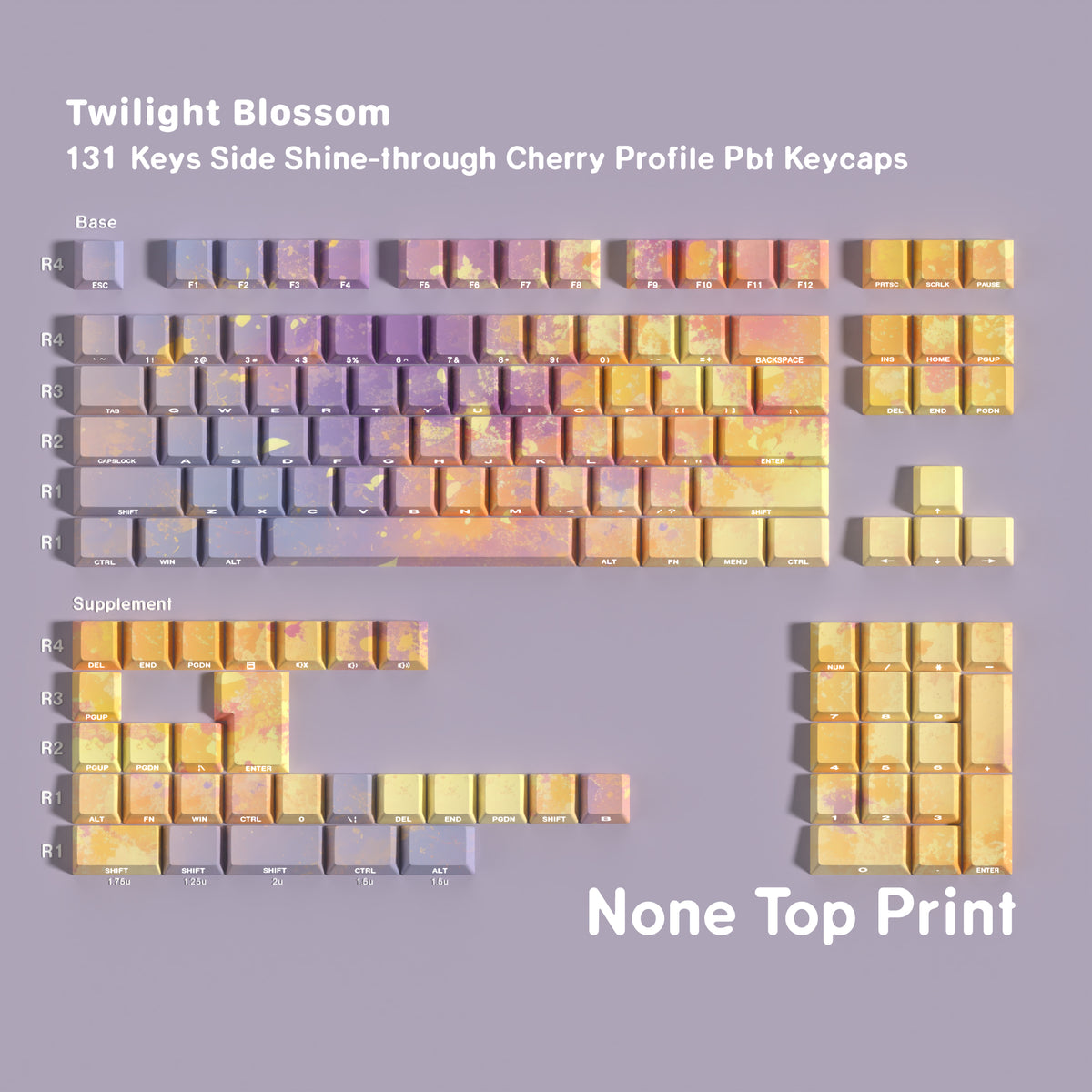 Evening Ember — Cherry Side-lit PBT Keycap Set