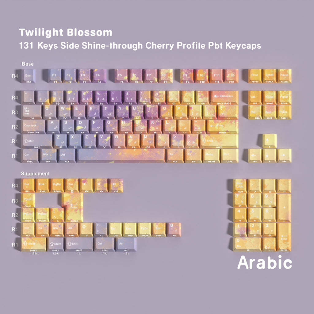 Evening Ember — Cherry Side-lit PBT Keycap Set