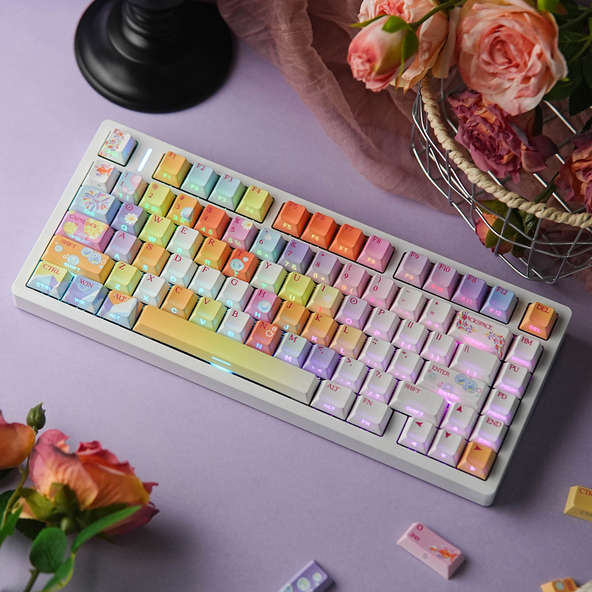 Fireworks — Set de keycaps PBT Cherry Side-lit