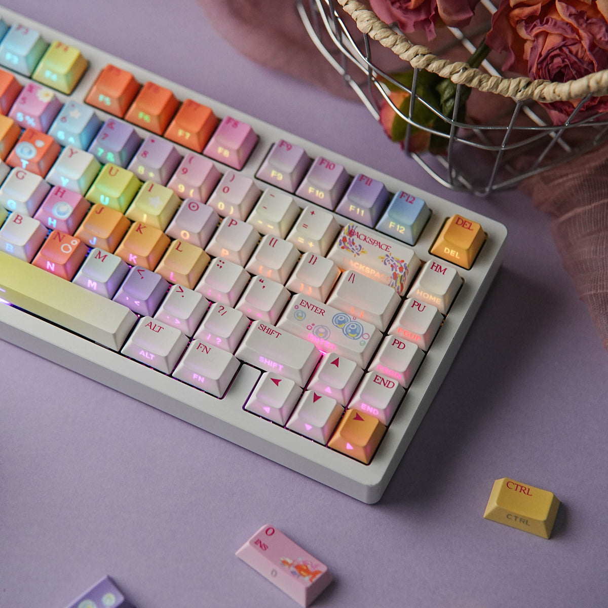 Fireworks — Set de keycaps PBT Cherry Side-lit
