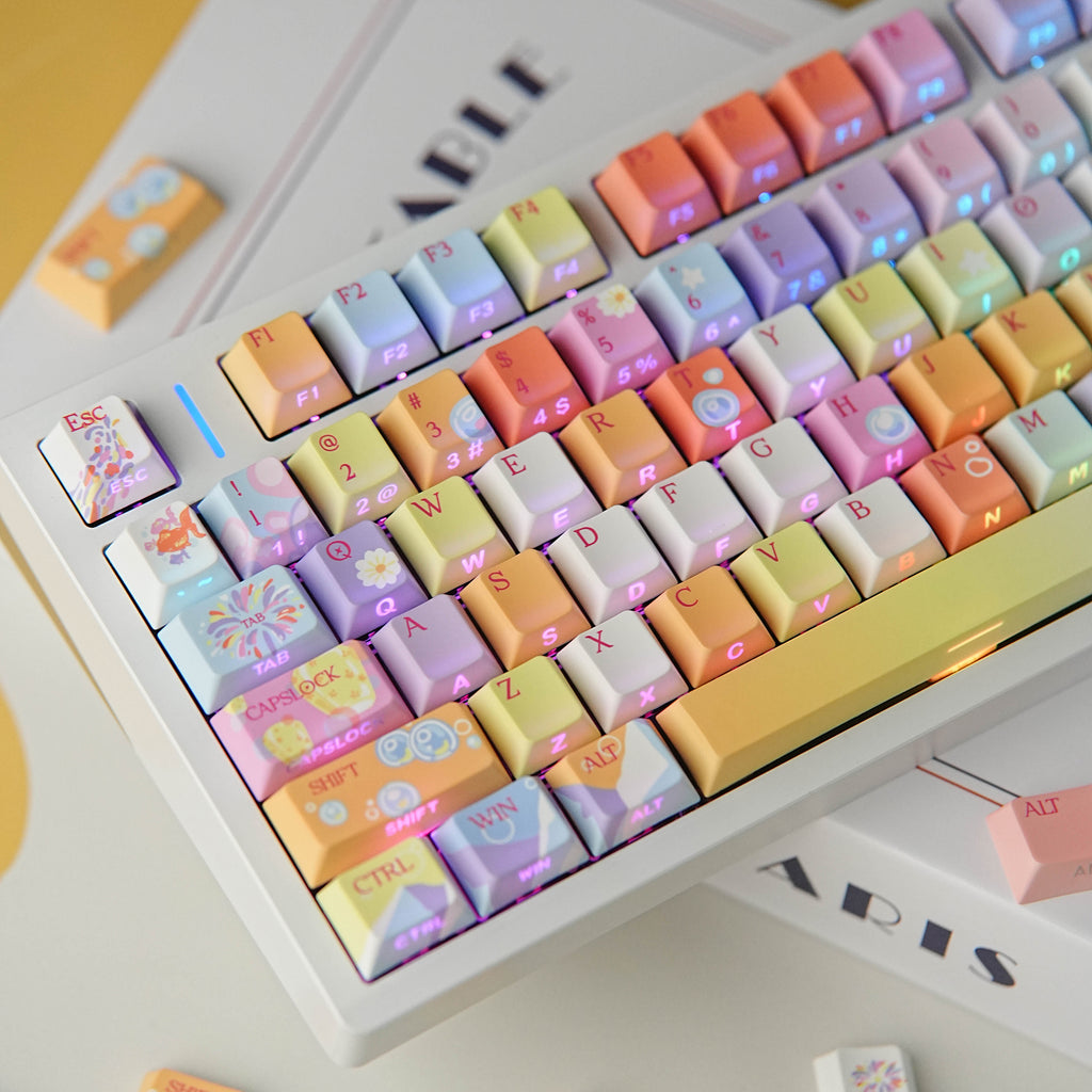 Fireworks — Set de keycaps PBT Cherry Side-lit