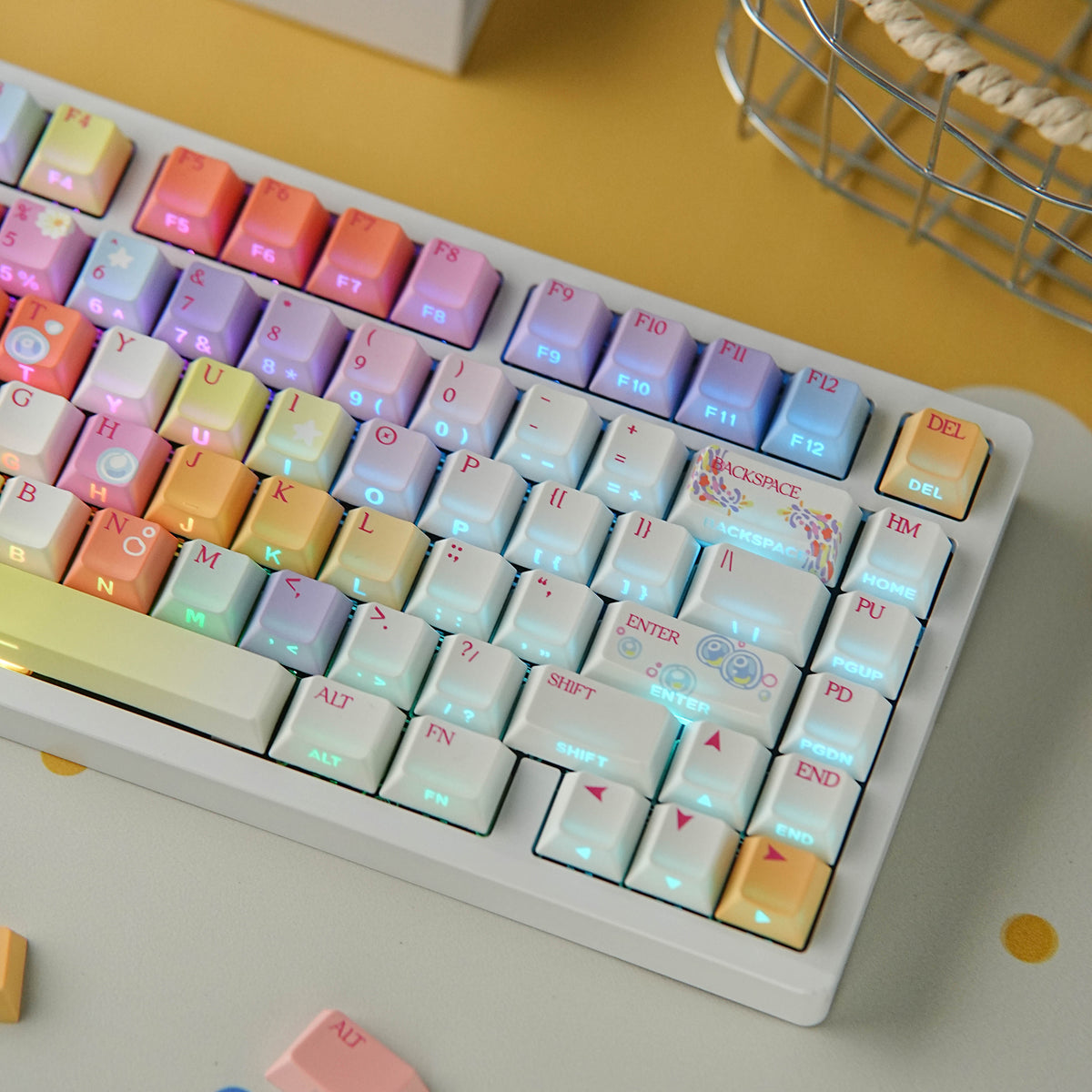 Fireworks — Set de keycaps PBT Cherry Side-lit