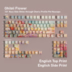 Ghibli Garden — Cherry Side-lit PBT Keycap Set
