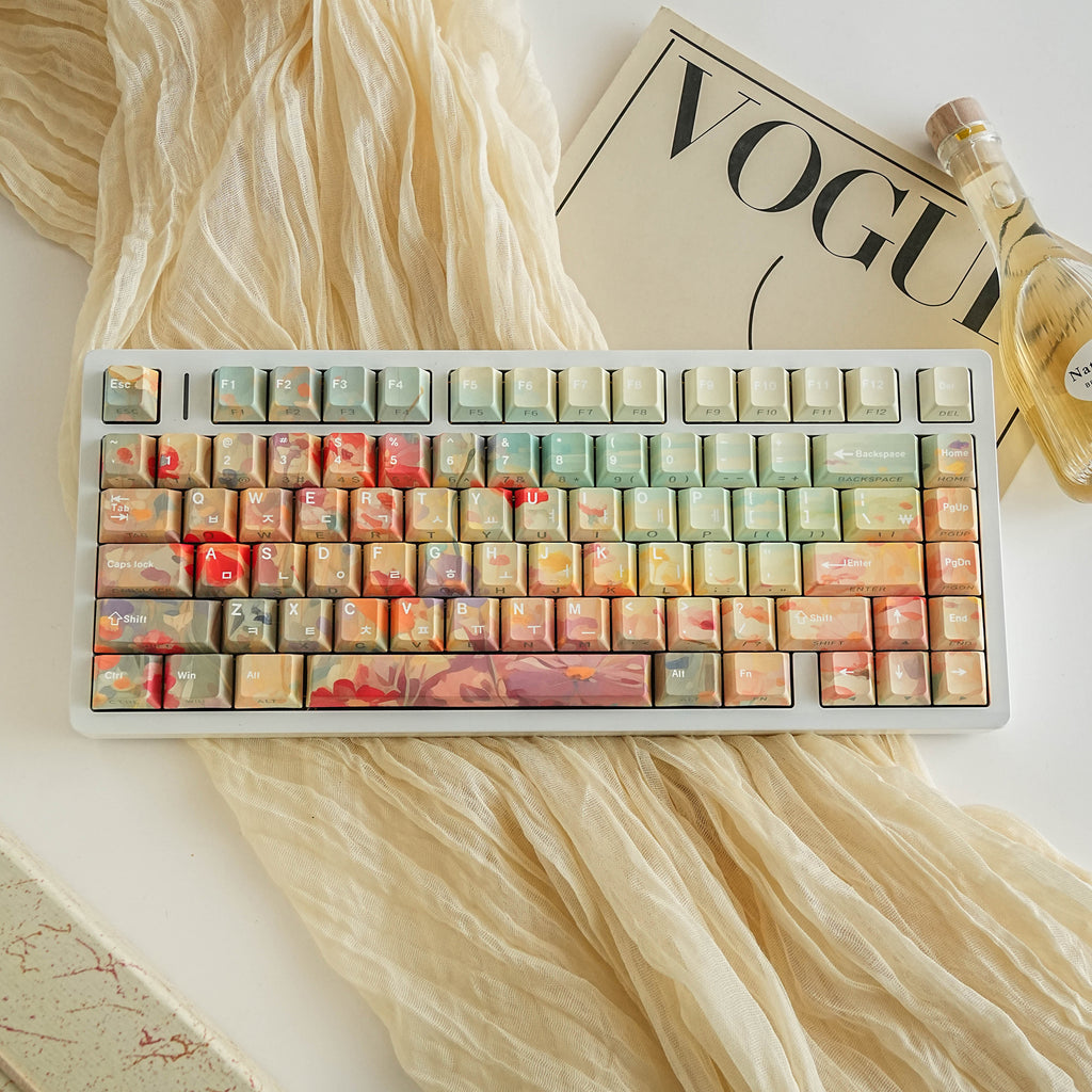 吉卜力 keycap set lifestyle photo
