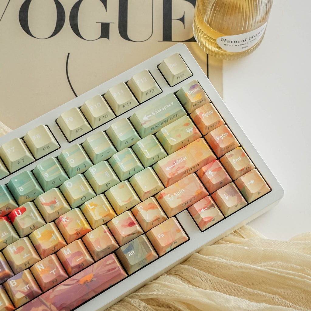 吉卜力 keycap set lifestyle photo