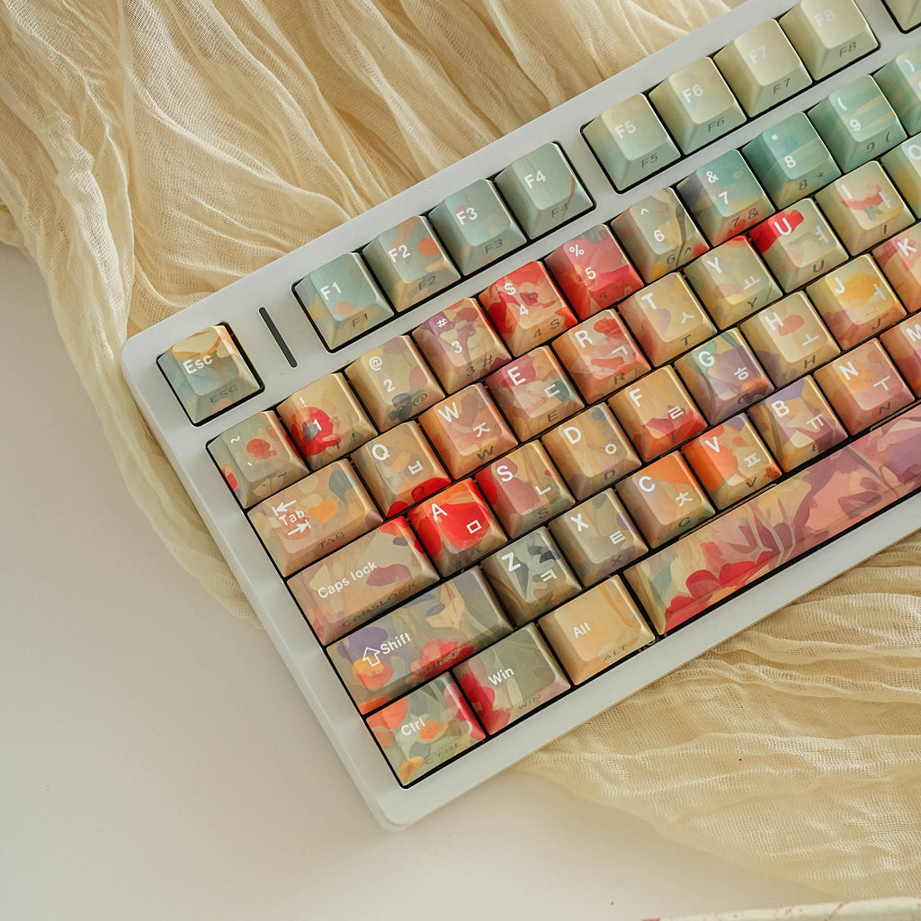 吉卜力 keycap set lifestyle photo