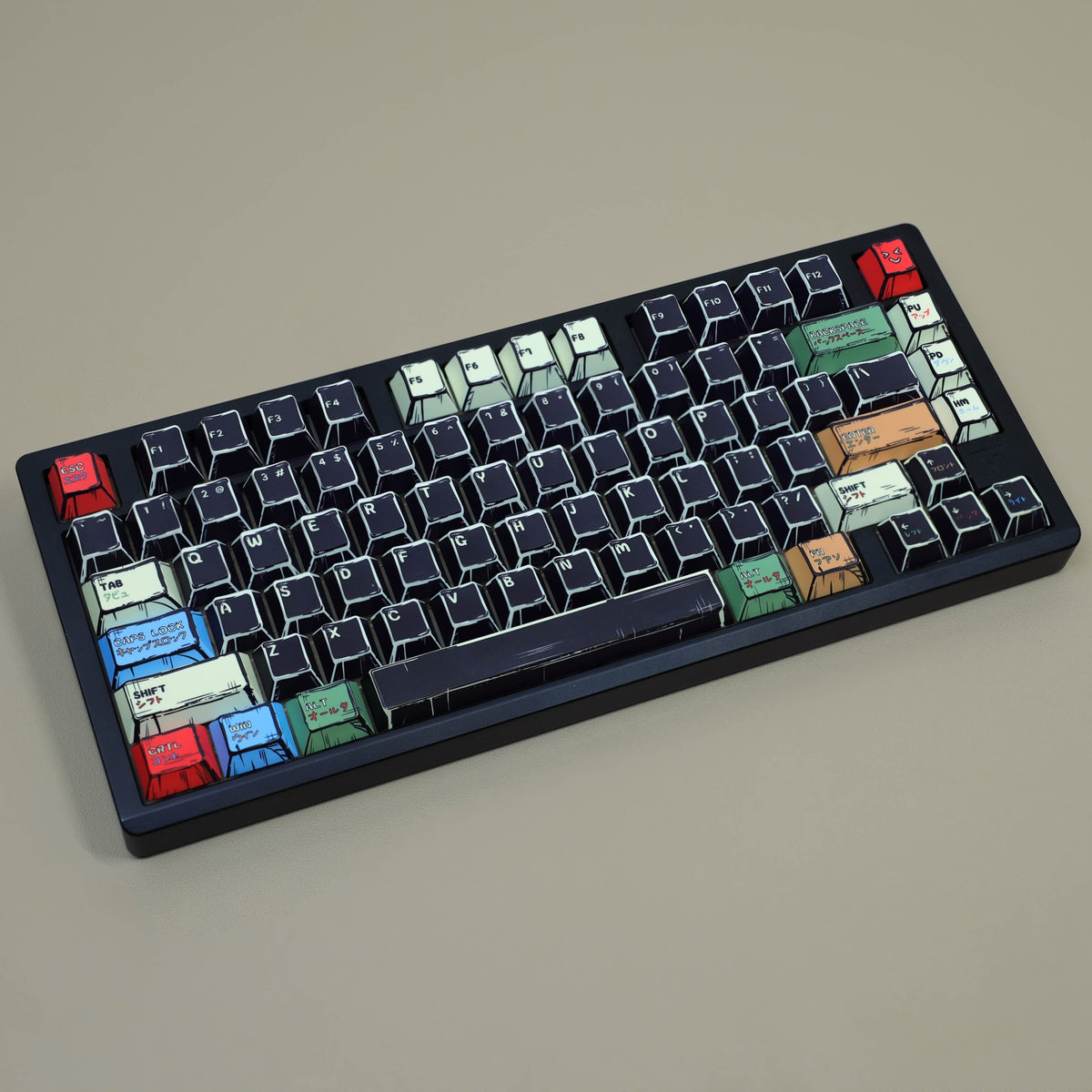 哥斯拉 keycap set lifestyle photo