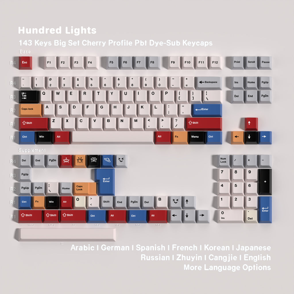 Hundred Lights — Cherry Non-translucent PBT Keycap Set