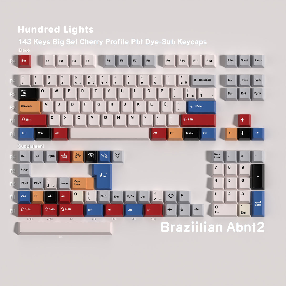 Hundred Lights — Cherry Non-translucent PBT Keycap Set