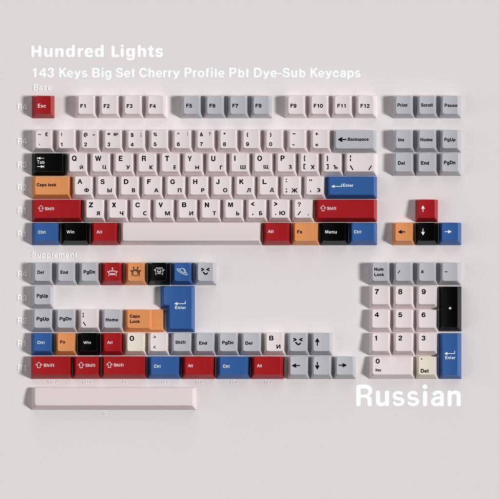 Hundred Lights — Cherry Non-translucent PBT Keycap Set