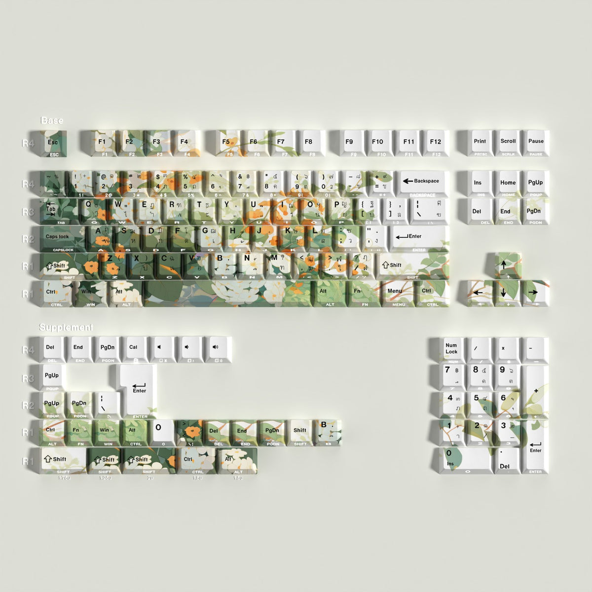 Hydrangea Field keycap set — Thai layout