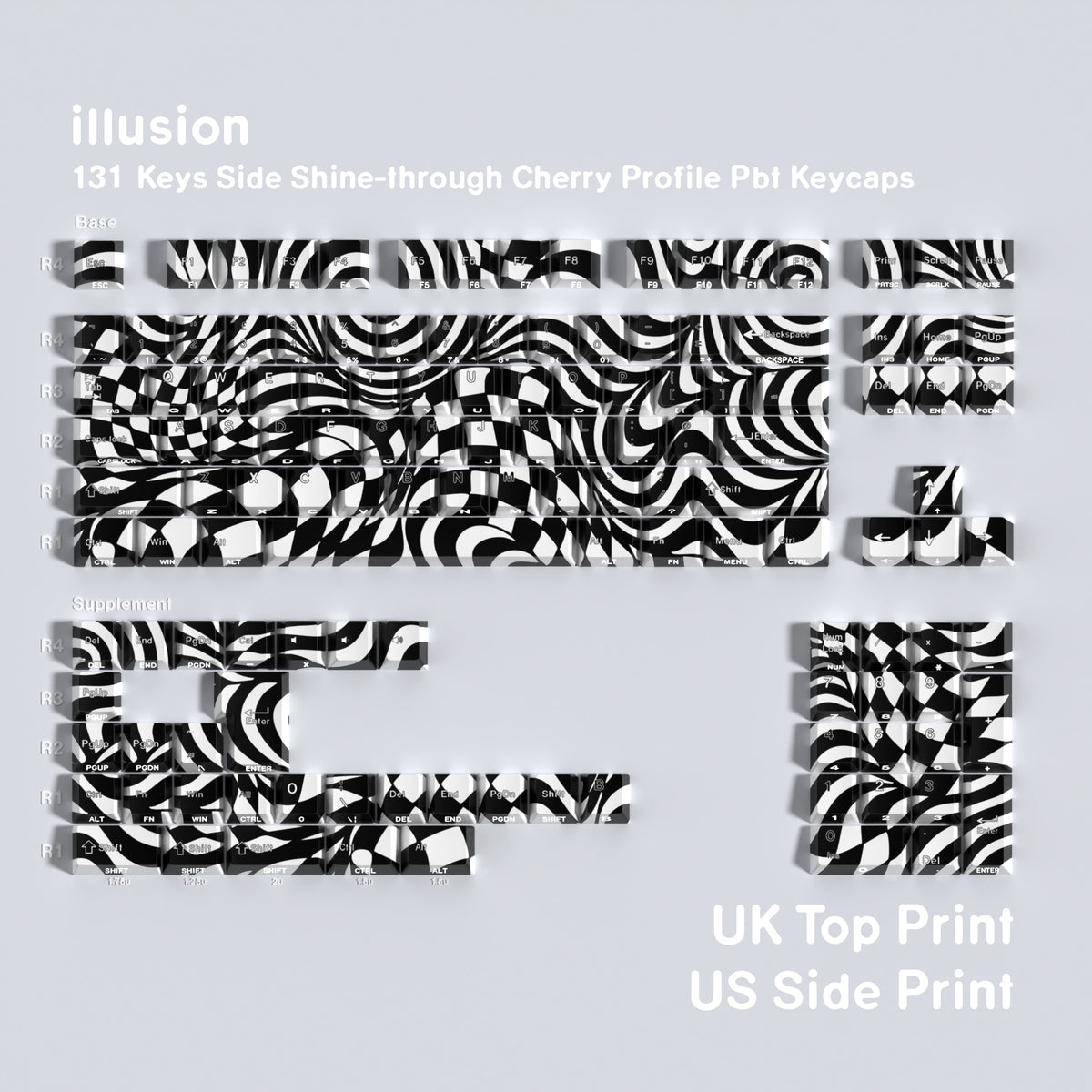 Illusion — Cherry Side-lit PBT Keycap Set