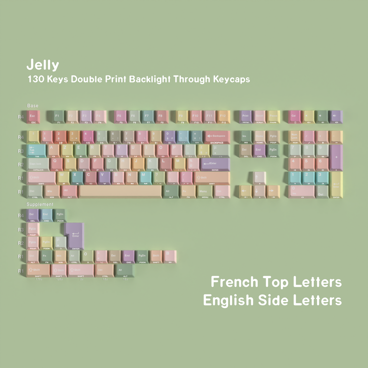 Jelly — Cherry Side-lit PBT Keycap Set