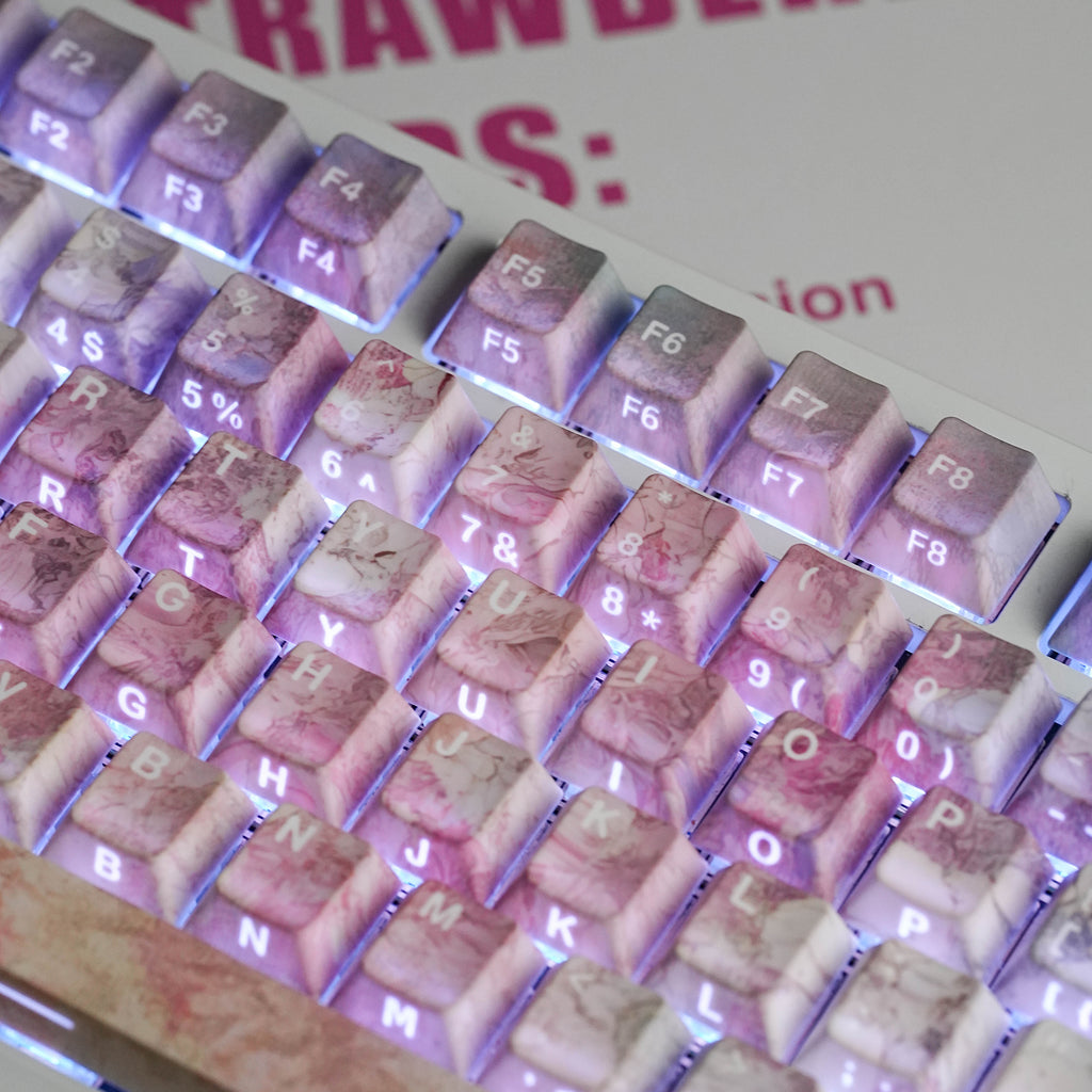 Lavender Bloom — Set de keycaps PBT Cherry Side-lit