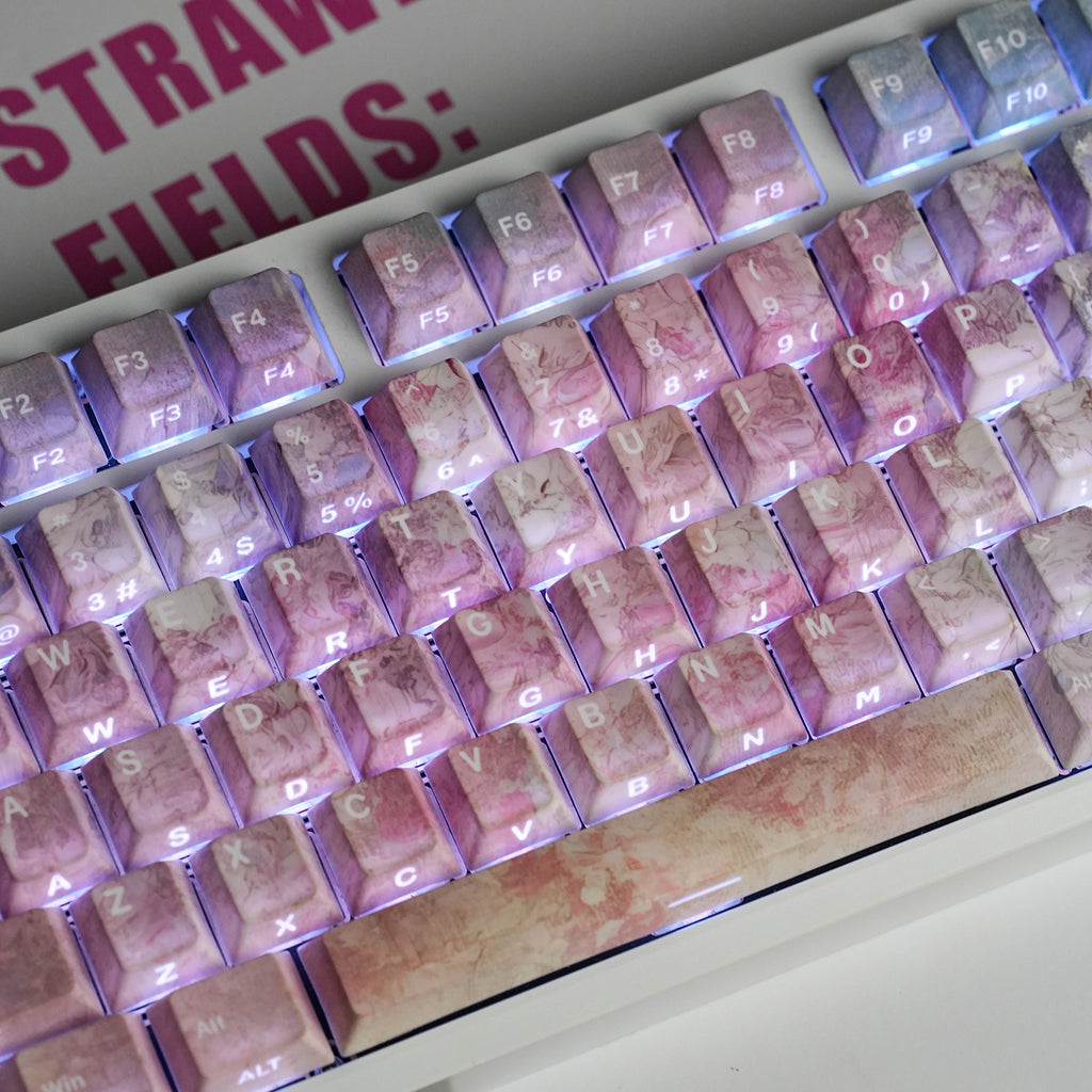 Lavender Bloom — Set de keycaps PBT Cherry Side-lit