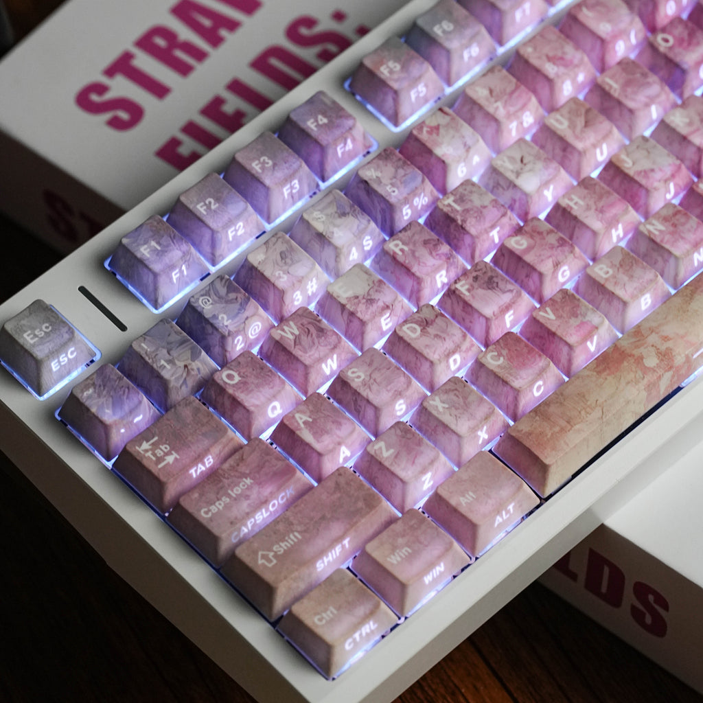 Lavender Bloom — Set de keycaps PBT Cherry Side-lit