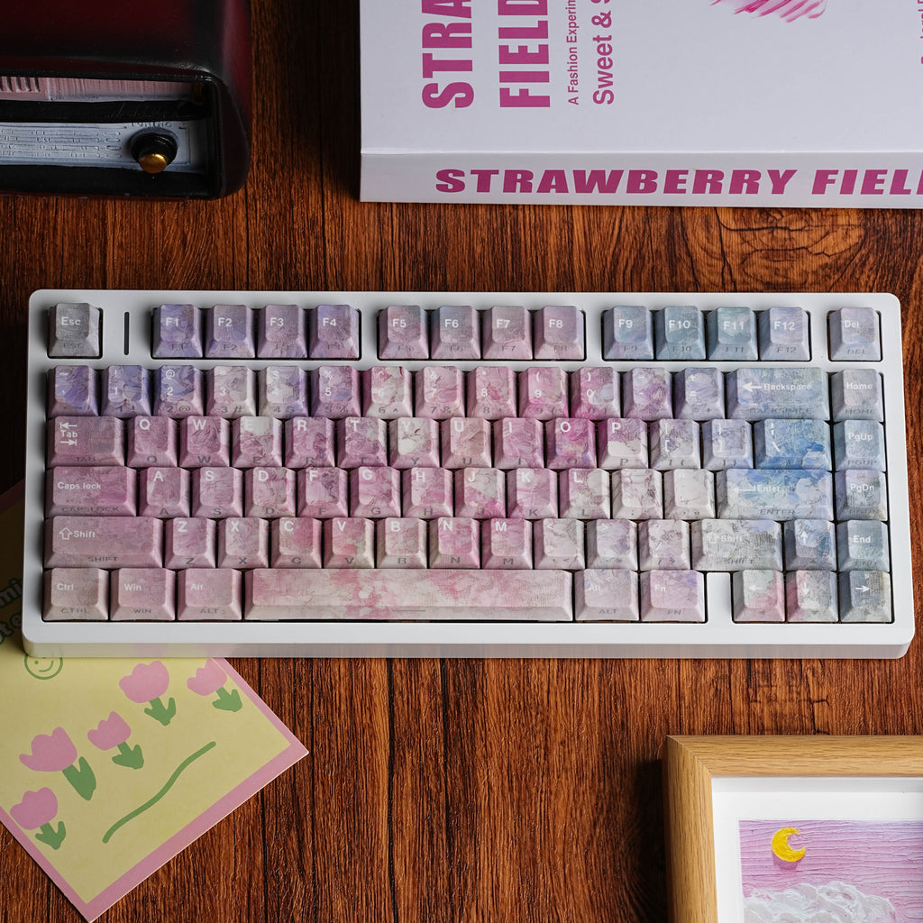 Lavender Bloom — Set de keycaps PBT Cherry Side-lit