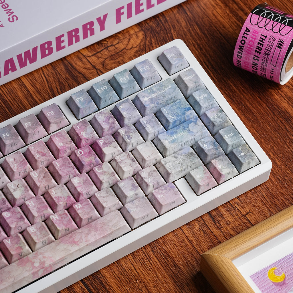 Lavender Bloom — Set de keycaps PBT Cherry Side-lit