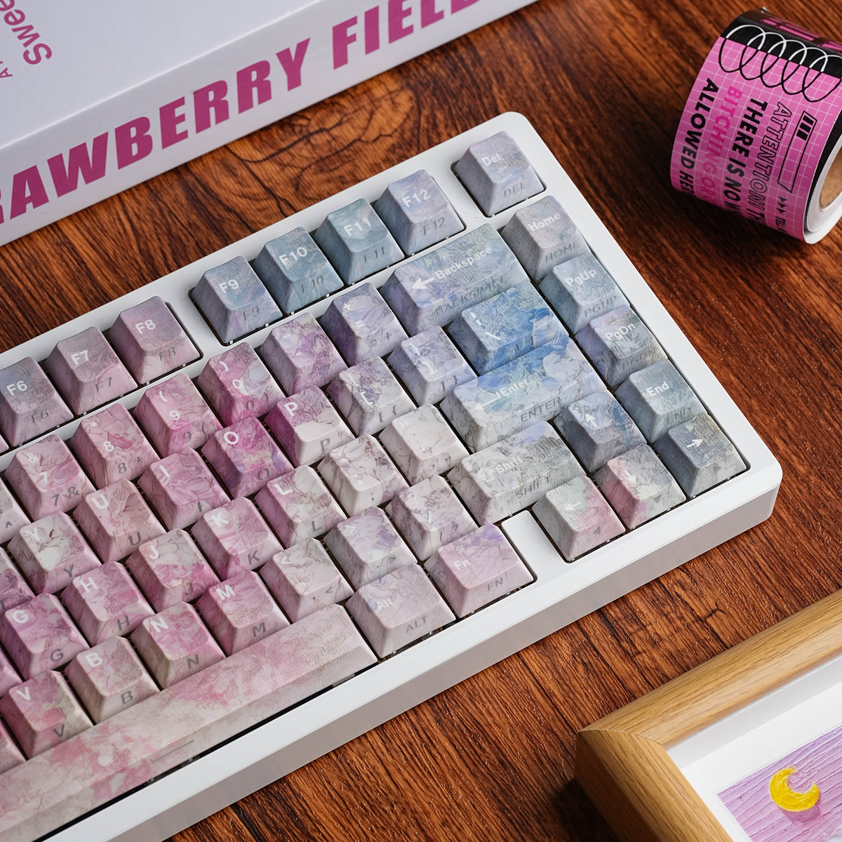 Lavender Bloom — Set de keycaps PBT Cherry Side-lit
