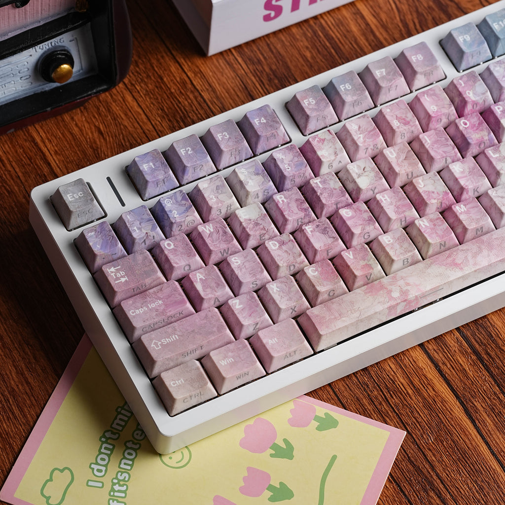 Lavender Bloom — Set de keycaps PBT Cherry Side-lit