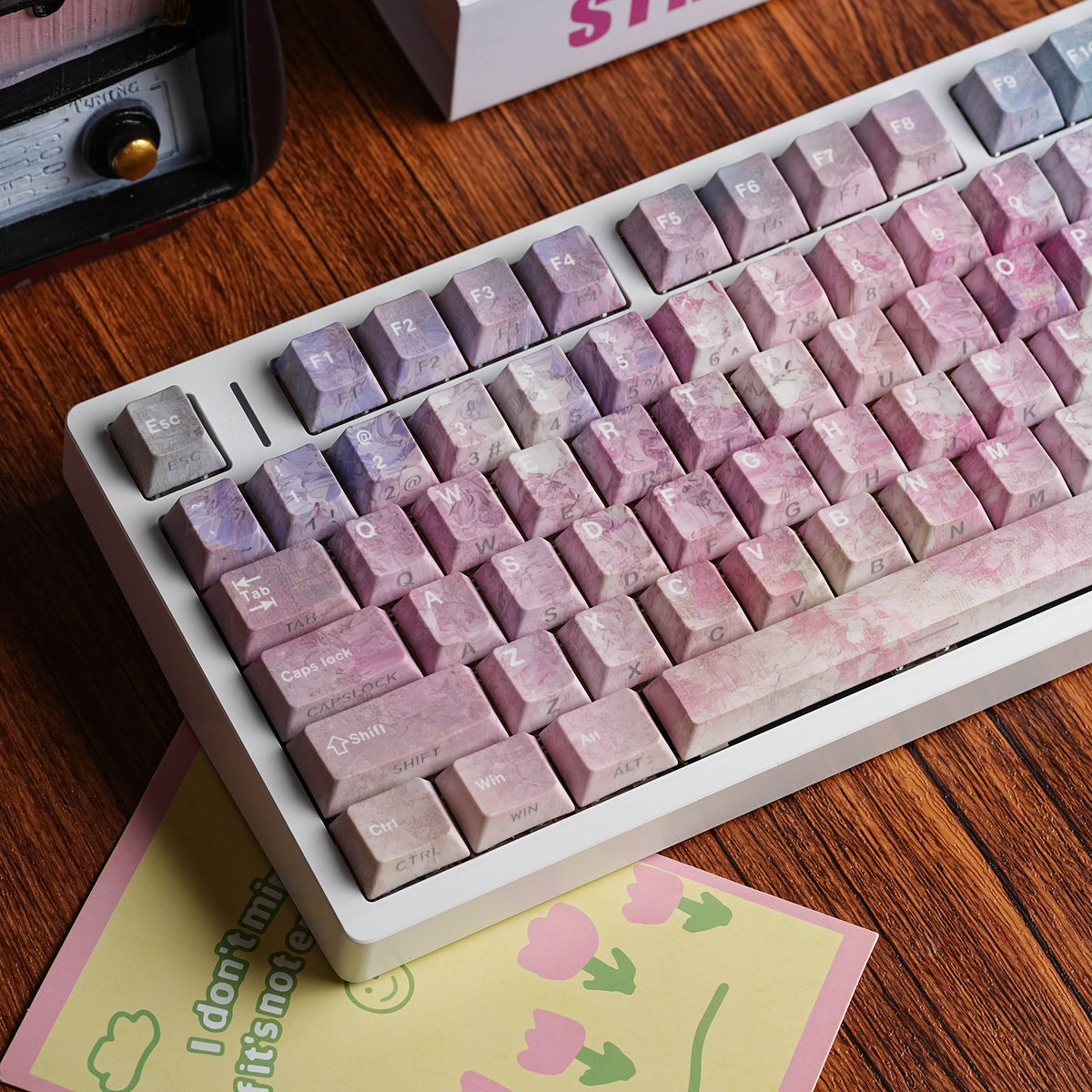 Lavender Bloom — Set de keycaps PBT Cherry Side-lit