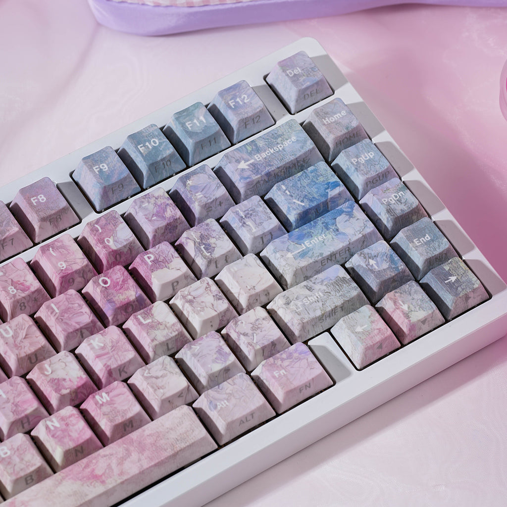 Lavender Bloom — Set de keycaps PBT Cherry Side-lit