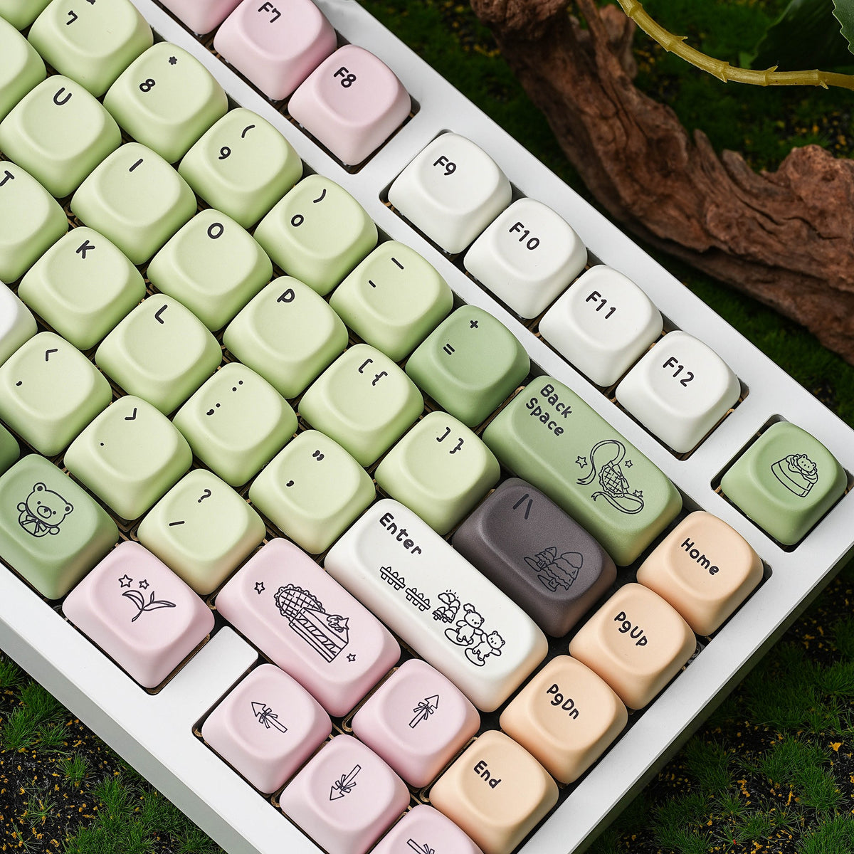 Matcha Forest keycap set
