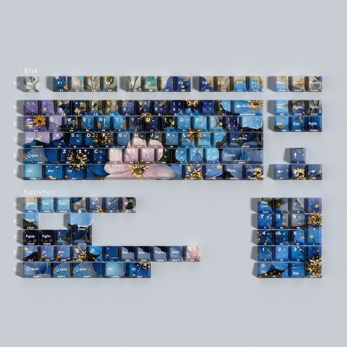 Midnight Indigo keycap set — Thai layout