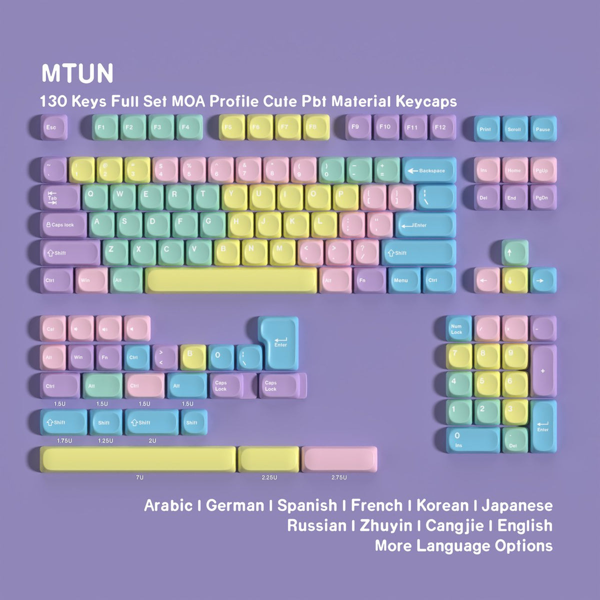MTUN — Set de keycaps PBT MOA