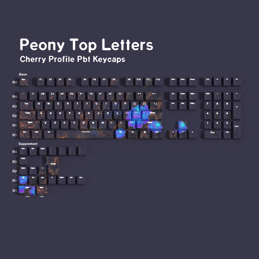 牡丹 keycap set lifestyle photo
