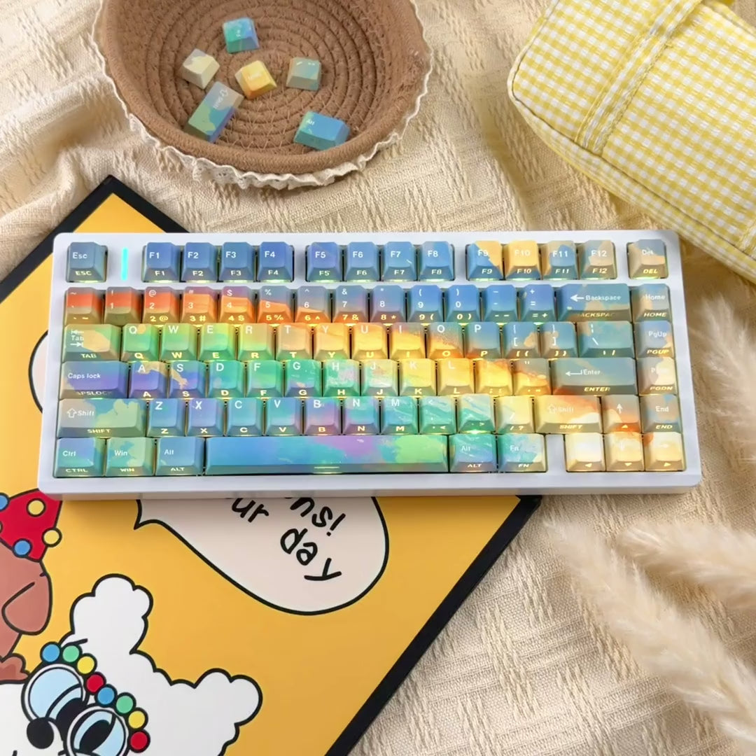 Rainbow keycap set product video