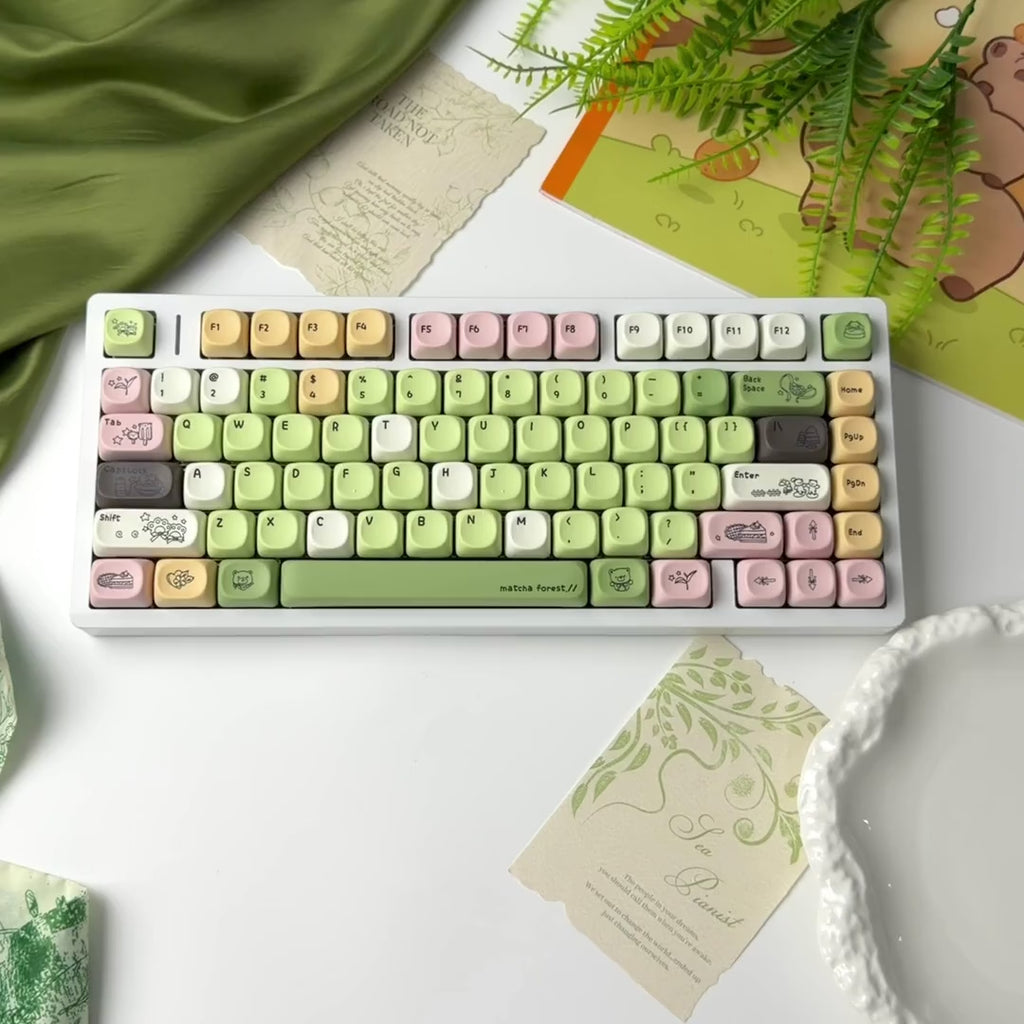 Matcha Forest MOA keycap set product video